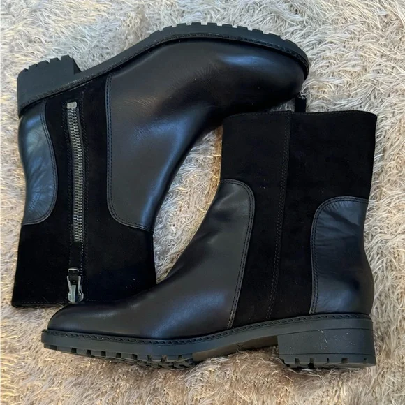 Via Spiga black leather and suede boots. Size 8 - Picture 2 of 8